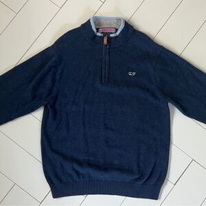 Vineyard Vines Men's Dark Blue Zip-Up Sweater